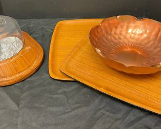Copper Bowl, Cheese Board Wood Platters
