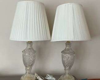 Set of Two Waterford Crystal Lamps