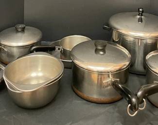6 Piece Revere Ware Pots Lids  Other