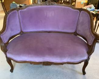 Antique Walnut Love Seat