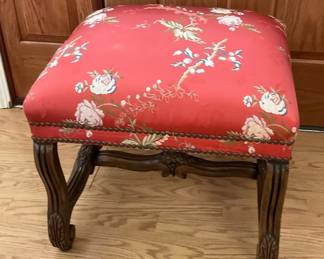 Karges Furniture Ottoman Scalamaudre Silk Cover
