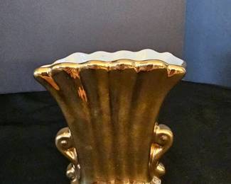 22 KT Gold Leaf Fan Vase