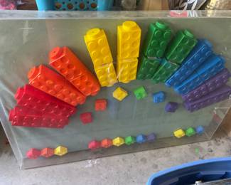 Lego rainbow in acrylic 