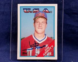 RARE AUTOGRAPHED 1988 Topps TRADED Jim Abbott