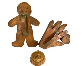 Vintage Copper Cookie Cutter Set