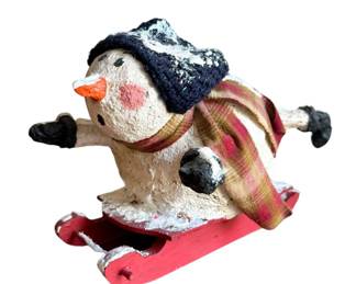 Karman Martinkus Signed Folk Art Snowman