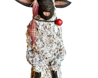 Signed Numbered Folk Art Sheep Figure