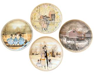 P. Buckley Moss Decorative Plate Set