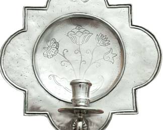 Pierre Deux Pewter Candle Wall Sconce