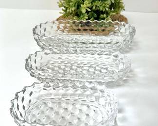 American Fostoria Oblong Glass Dishes