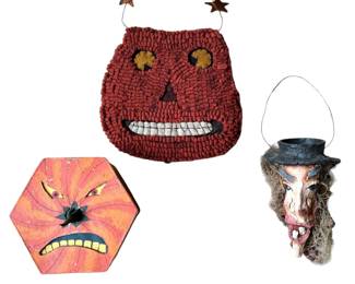 Folk Art Halloween Decor Set