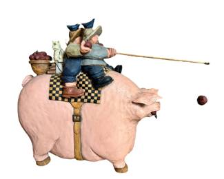 90s WillieRaye Studio Pig  Family