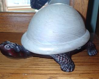 STAINED GLASS LIGHT TURTLE