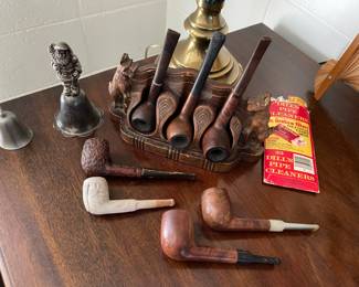selection of pipes with terrier holder