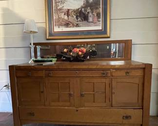 antique oak mission sideboard