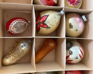Vintage Christmas ornaments and more.....