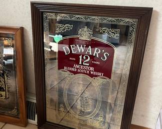 Mirrored bar signs....