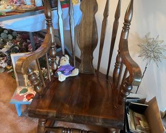 Wood rocking chair
