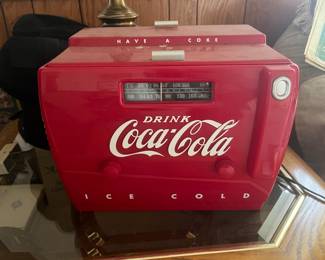 Coca-Cola cooler radio with box