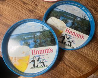 Vintage Hamm's beer trays