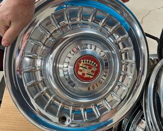 Set of 4 hubcaps from a 1953 Cadillac (only 1 is photographed)