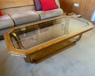 Wood/glass coffee table