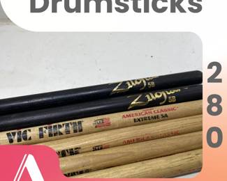Drumsticks - new Zildjian 5B + 2 used Vic Firth 5A