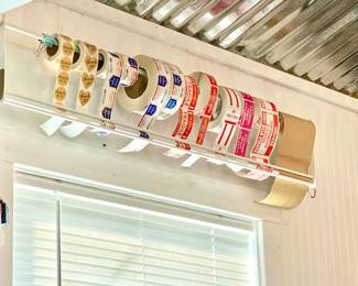 44” wall mount label roll holder