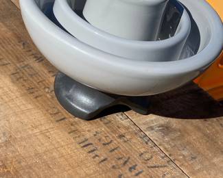 Vintage Railroad Glazed Ceramic Insulator.