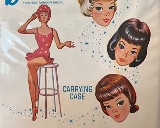 1963 White Miss Barbie Teenage Fashion Model Carrying Case