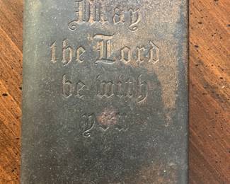 1940’s New Testament Bible, “May The Lord Be With You”, Heart Shield Metal Cover