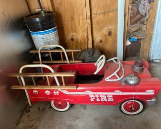 Vintage Children’s Firetruck Pedal Car- all original 