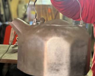 Vintage cast aluminum kettle