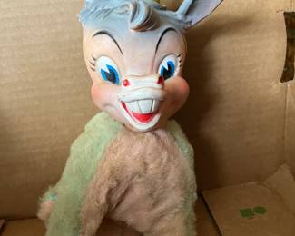 Vintage My Toy Rubber Head Donkey