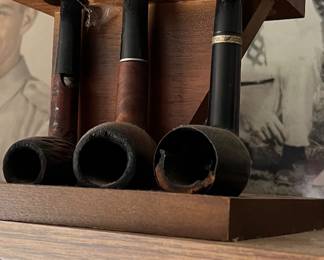 Vintage Pipe Rack with Pipes