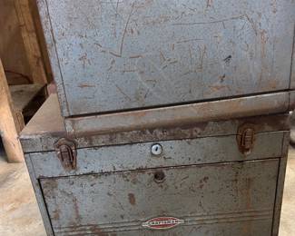 Vintage Craftsman Circular Saw and Craftsman Toolbox
