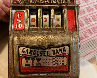 Vintage Carousel Bank LeBanque Slot Machine 