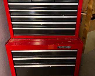 Craftsman stack toolbox with tools