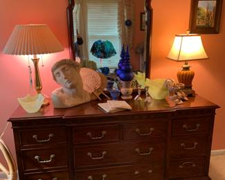 Beautiful Dresser and Mirror, Dovetail Drawers