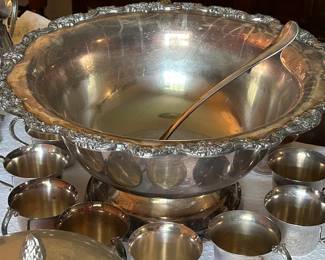 Towle silver plated punch bowl
