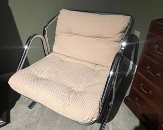 Jerry Johnson chrome sling arm chairs