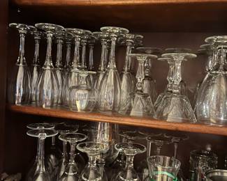 Crystal wine glasses