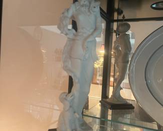 1987 Giuseppe Armani “Lady with Poodle” Statue. 13” tall and rests on a dark 1” wood base. 