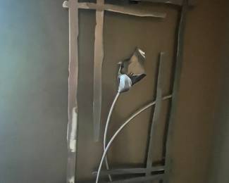 Steel lily wallflower sculpture by Metallic Evolution 