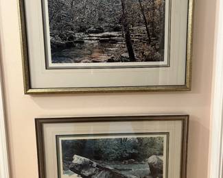 Signed landscape prints 