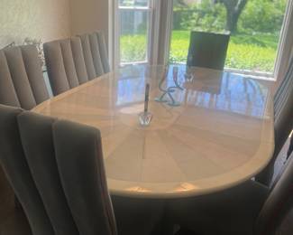Beautiful grey dining room table