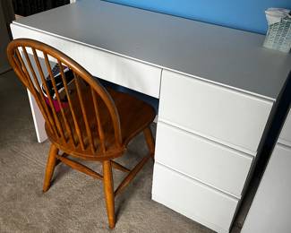 White desk and chair