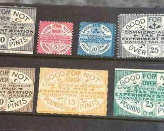 Antique Manhattan Kansas Experiment Station Stamps