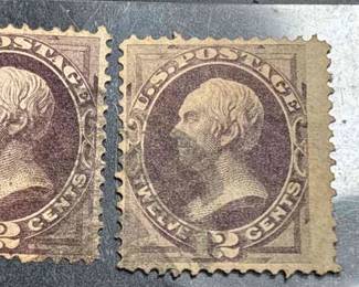 1873 Continental Hard Paper 12¢ #162 & 151