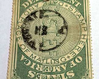 US Stamps Scott OXF1 Post Office Dept. Register